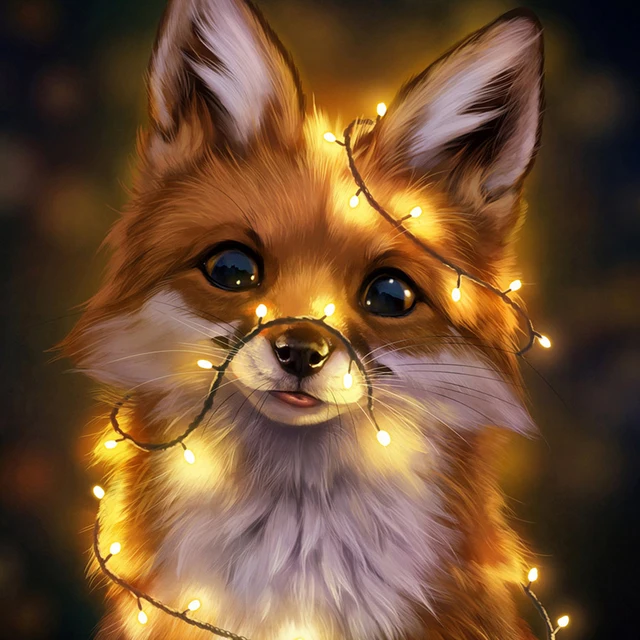 Diamond Embroidery Fox Animal Full Square Diamond Painting Animal Fox