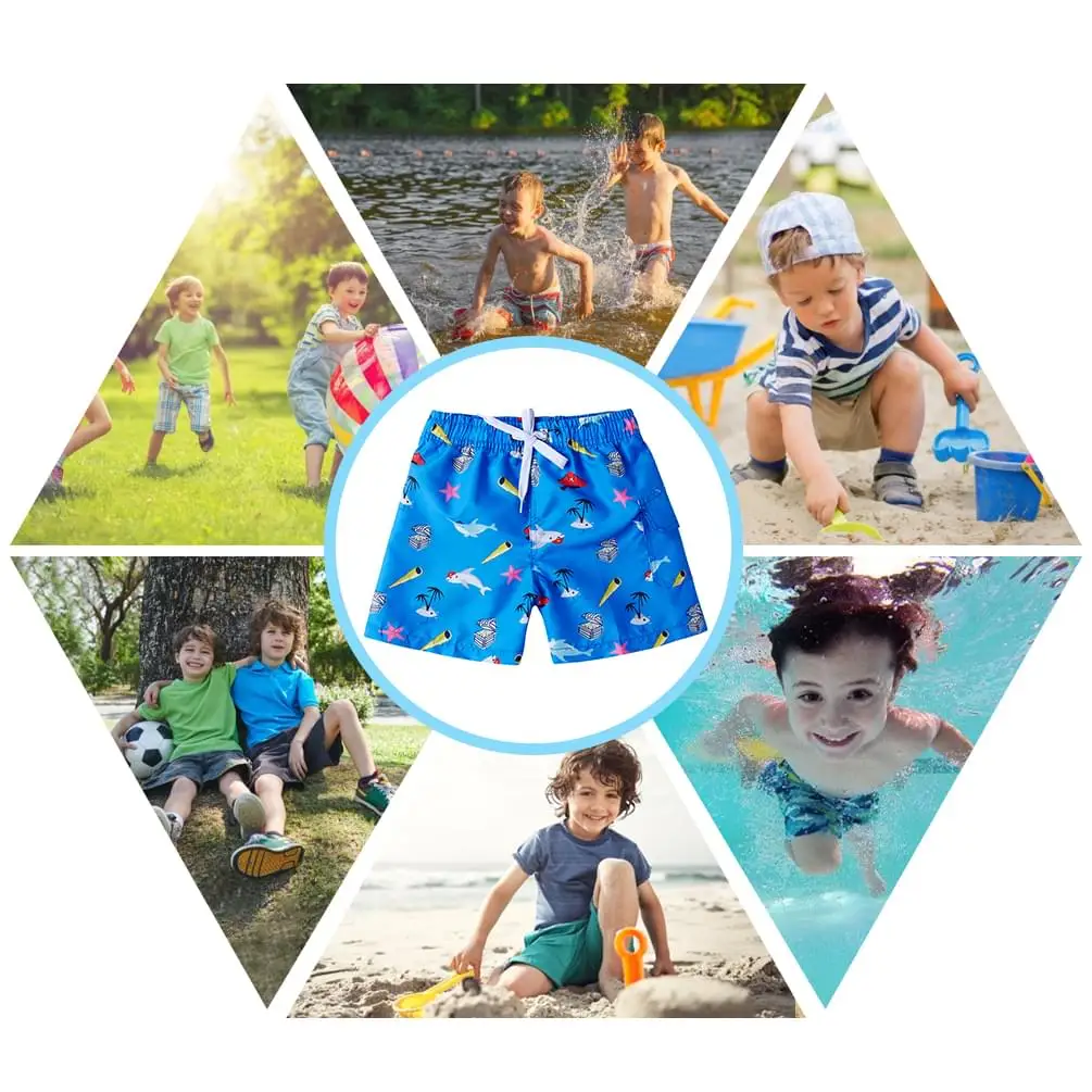 От 4 до 10 лет г. Летние шорты для мальчиков быстросохнущие пляжные шорты с 3D принтом динозавра акулы плавки для детей пляжные шорты+ сетчатая юбка