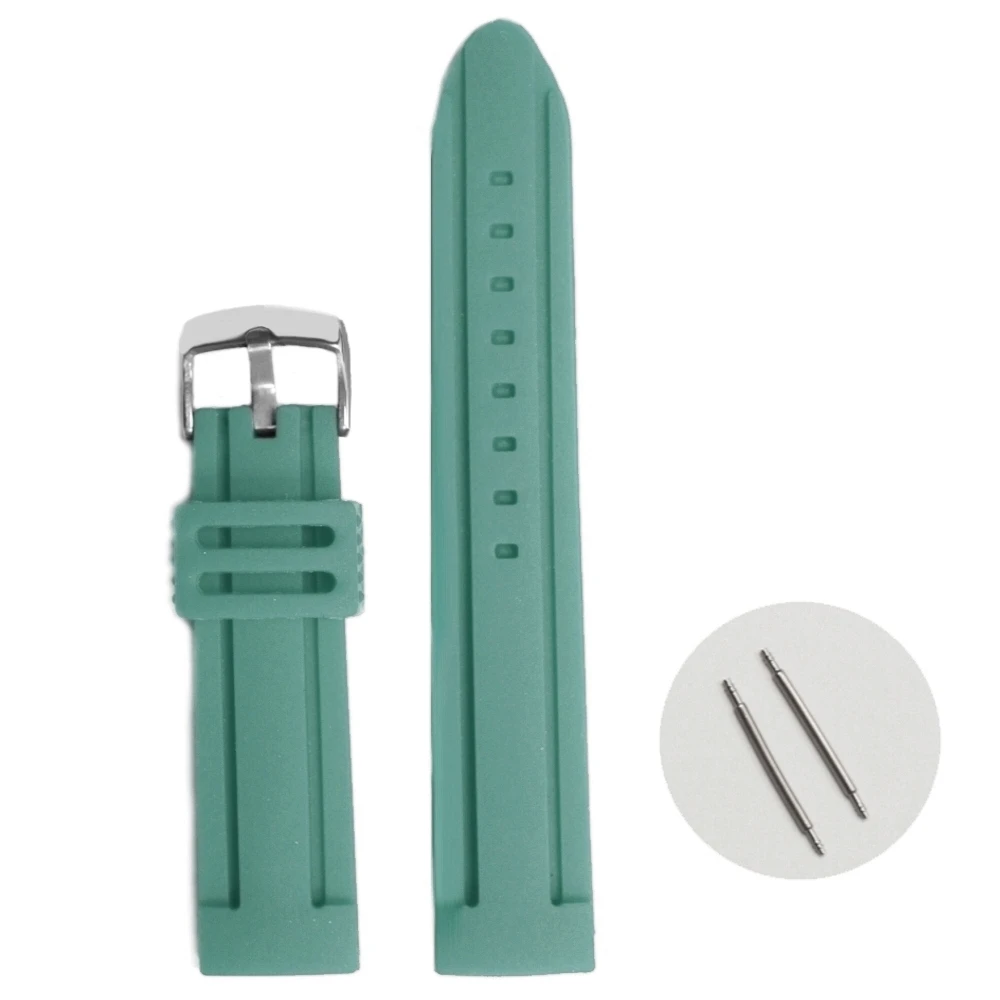22mm Special Teal Silicone Jelly Rubber Ladies Men Watch Band Straps