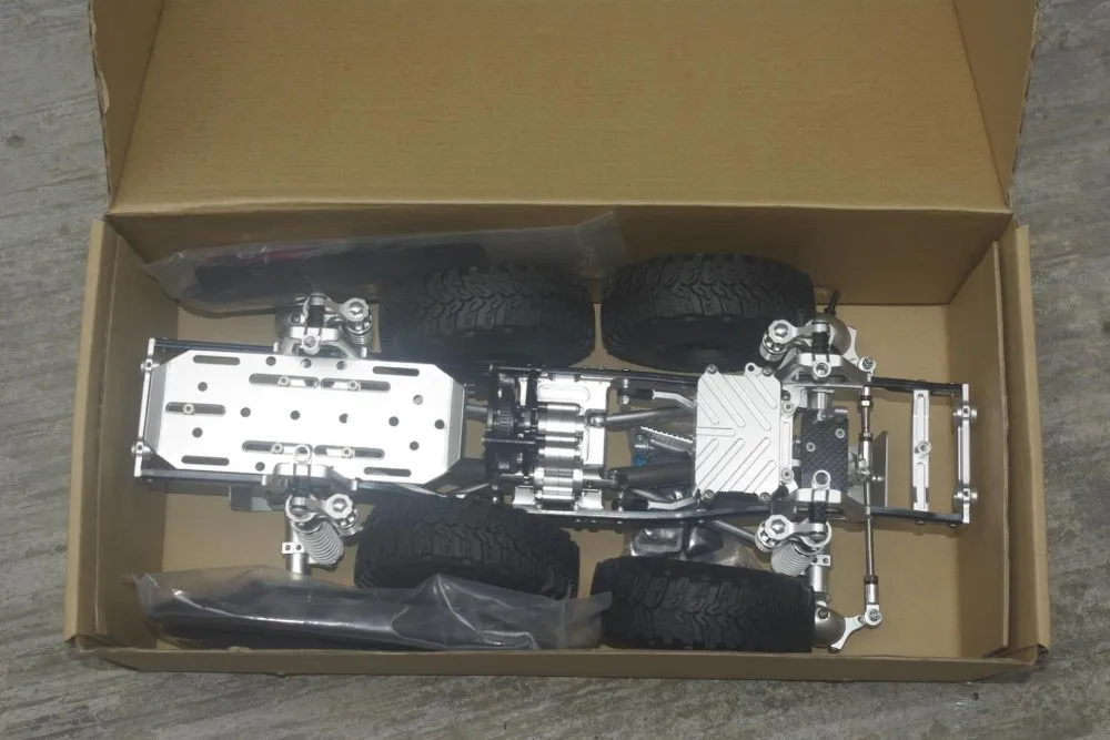 CNC алюминиевый 1:10 металлический гоночный Радиоуправляемый грузовик гусеничный вариант для осевой рамы scx10 по DHL или EMS