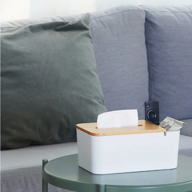 Xiaomi Mijia бамбуковое волокно тканевая коробка для хранения канцтоваров контейнер для макияжа настольная коробка для офиса умный дом пульт дистанционного управления