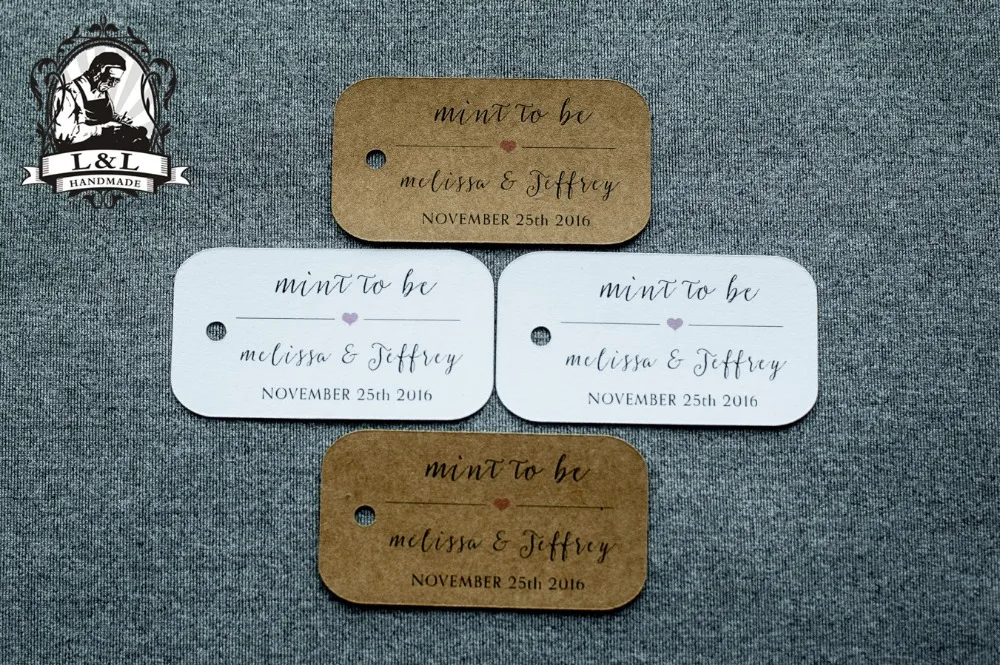 

#49 200 pcs 3.5x6.5cm kraft/white paper label wedding favor tags attend a wedding Label customization Happiness sweet label