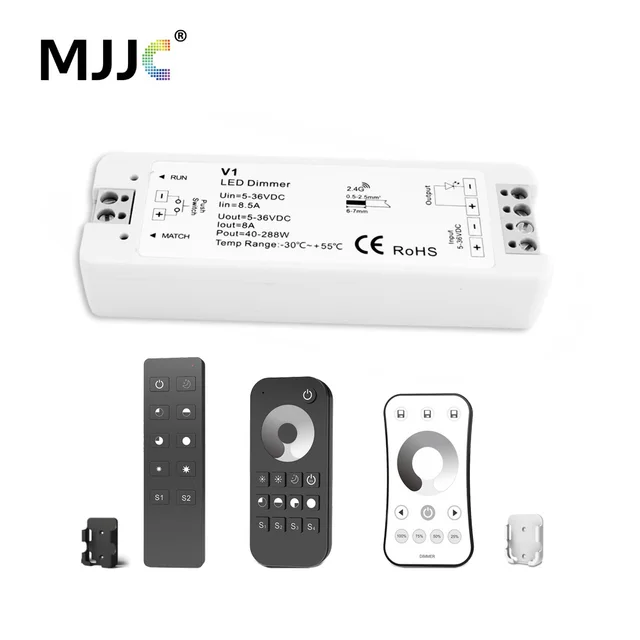 Led Dimmer 12v 5v 24v 36v 8a Pwm Wireless Rf Strip Switch Led Dimmer 12v 5v 24v 36v 8a Pwm Wireless Rf Strip Switch On Off With 2 4g Remote Controller For Single Color