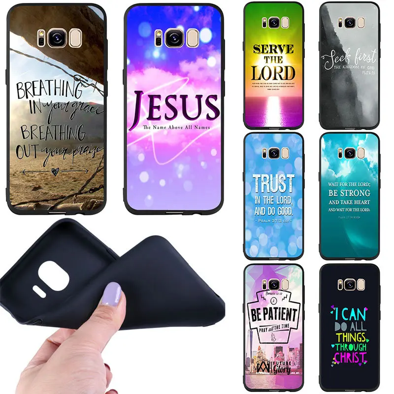 Bible Verse Philippians Jesus Christian Silicone Soft Phone Cases For