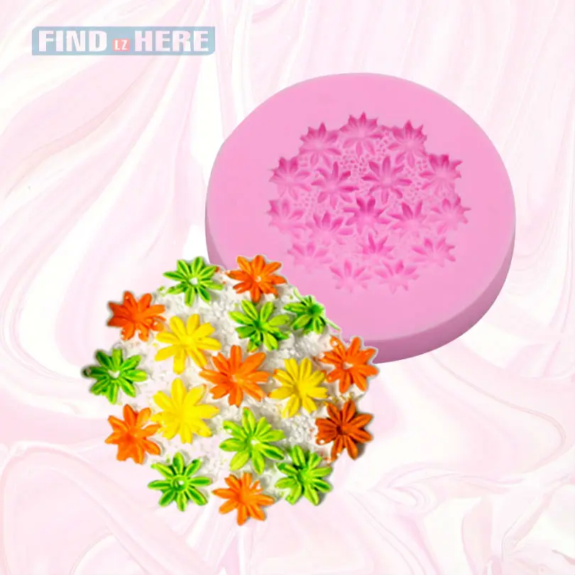 

Fondant Cake Mold Chrysanthemum Blossom Shape Silicone Gum Paste Candy Making Moulds Cake Chocolate Sugar Craft Decoration
