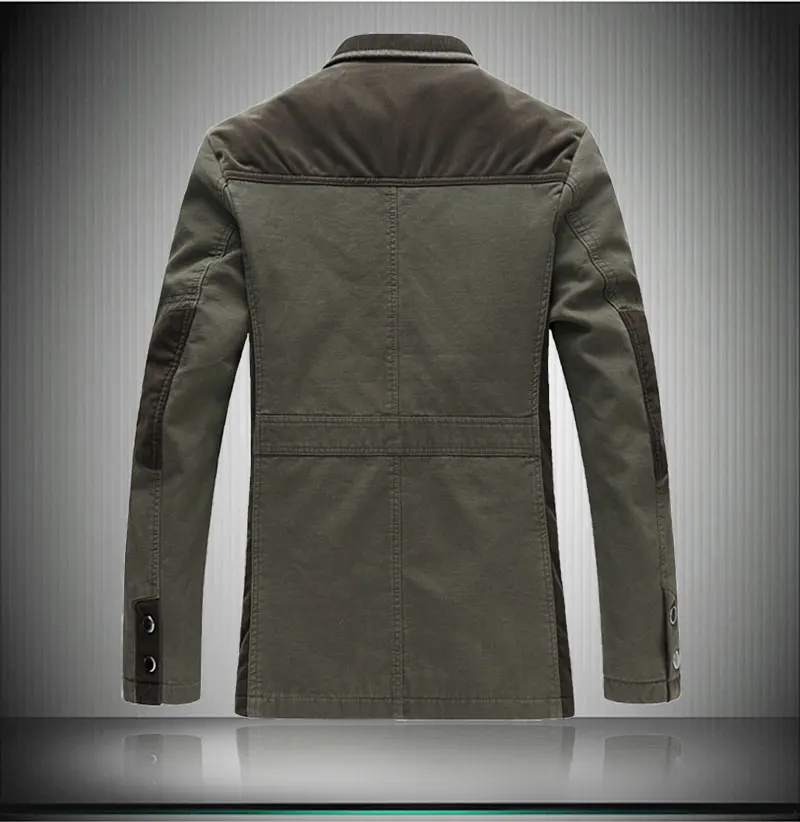 Мужской Блейзер, Мужская одежда, повседневная весенне-осенняя куртка, Мужская длинная куртка, однобортный плащ размера плюс 5XL 6XL 7XL N-5
