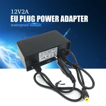 YiiSPO 12V 2A CCTV водонепроницаемый адаптер для наружного питания постоянного тока для камеры видеонаблюдения и светодиодный осветитель DC 5,5*2,1 мм