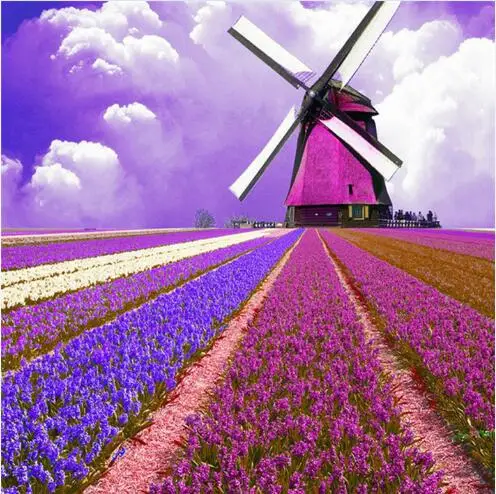 ANGEL'S HAND Round/Square Diamond Embroidery 5D DIY Needlework Painting Cross Stitch Art ornament Windmill garden | Дом и сад