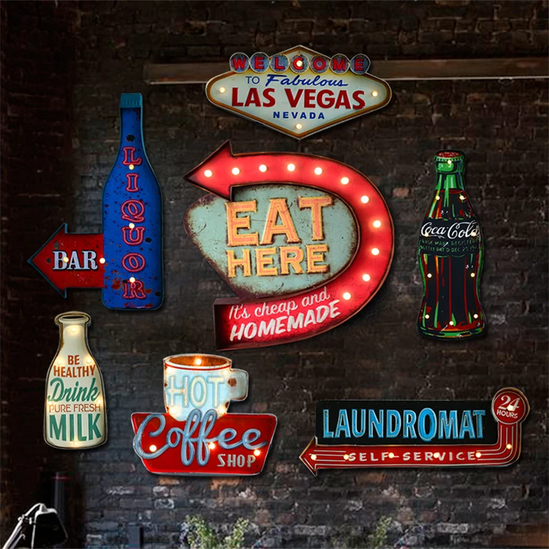 Светодиодный неоновый настенный светильник в стиле ретро с изображением холодного пива для бара, паба, клуба, таверны, домашний декор, железные вывески A909