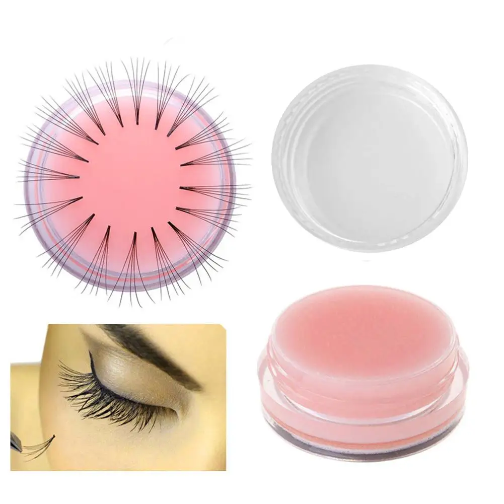 

Mini Silicone Faux Eyelash Lashes Extension Stand Holder Pad Pallet Makeup Tools