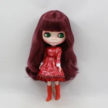Смешанные красные волосы Обнаженная кукла blyth фабрика кукла подходит для DIY игрушка для девочек