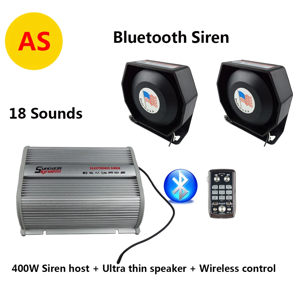 400W Car Loud Sound Speaker PA Siren Horn Alarm Bluetooth System Police Fire Kit 400W Car Loud Sound Speaker PA Siren Horn Alarm Bluetooth System Police Fire Kit