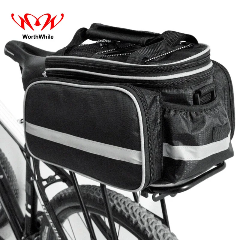 

WorthWhile Bicycle Seat Bag Rear Backpack Trunk for Running Cycling Pannier Package Large Capacity Bike Accessories MTB Cycle