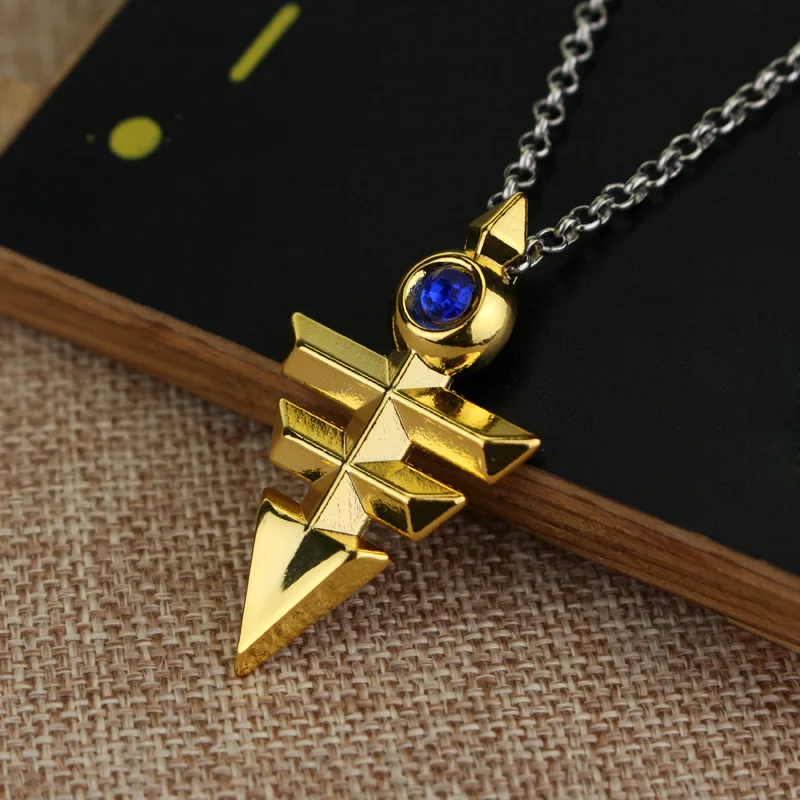 Игра Головоломка Yu Gi Oh Eyes Логотип Ожерелье Подвески Золотое серебро ожерелье s для женщин мужчин ювелирные изделия подарок