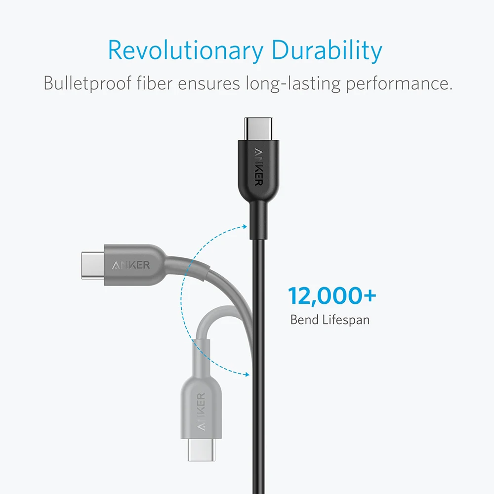 Кабель Anker power Line II USB-C-C 2,0(6 футов) USB-IF сертифицирован с доставкой питания, для MacBook, iPad, Pixel, huawei Matebook и т. Д