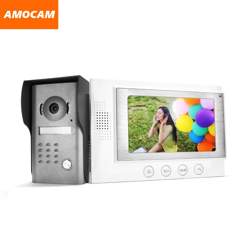 

7" LCD Monitor Wired Video Intercom Door Phone Doorbell Door Viewer IR Night Vision Home Security Kits for Villa Home