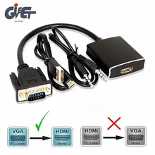 1080P VGA to HDMI Converter Adapter for Computer Desktop,Laptop,PC,Monitor,Projector,HDTV with Audio Cable and USB Cable 1080P VGA to HDMI Converter Adapter for Computer Desktop,Laptop,PC,Monitor,Projector,HDTV with Audio Cable and USB Cable