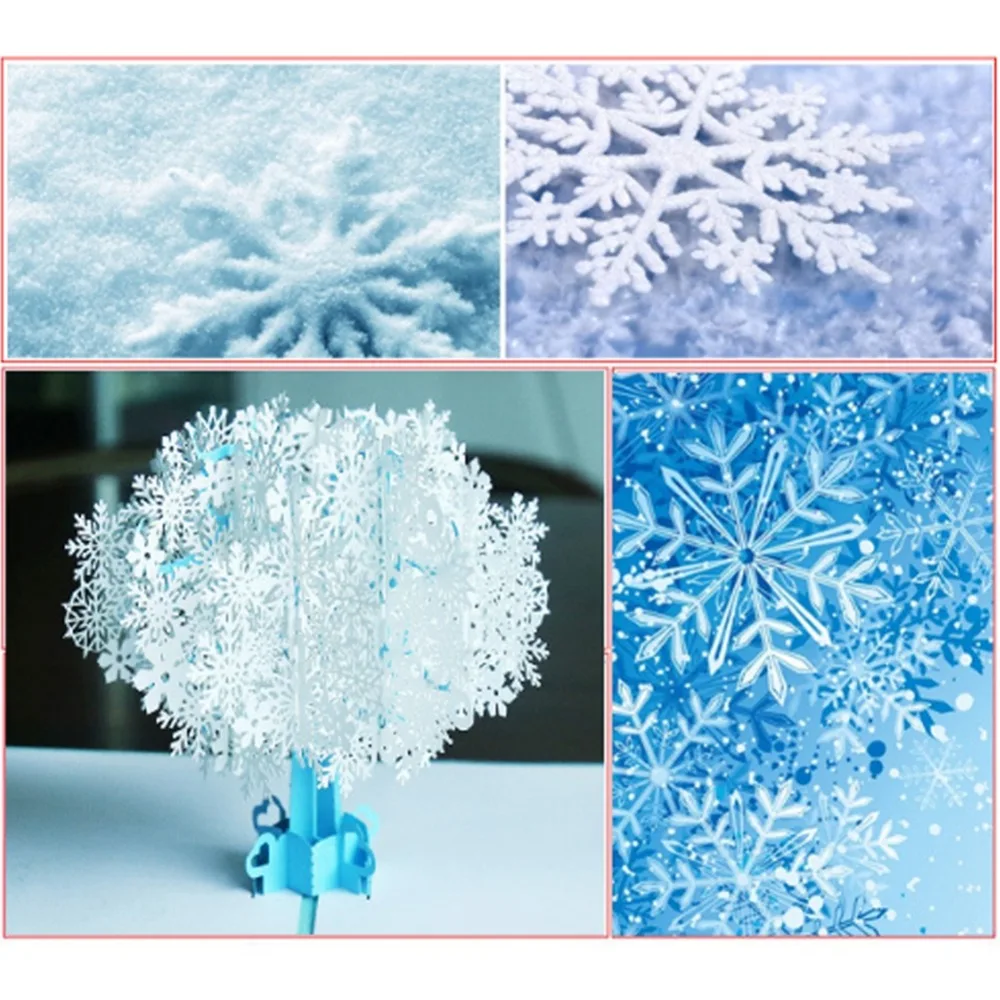 wedding invitations Handmade Merry Christmas Greeting Card 3D Pop Up Tree Box Snowflake Greeting Card Craft Holiday Invitation (5)
