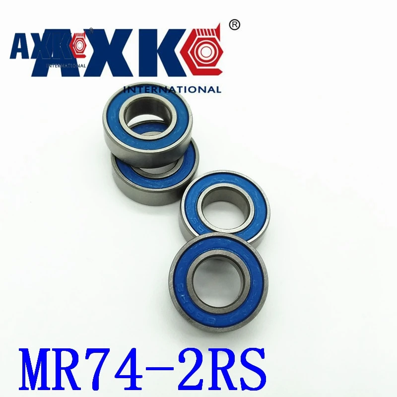 10 шт. Mr74 2rs Abec 5 4*7*2 мм миниатюрные шариковые подшипники Mr74rs L740 синий