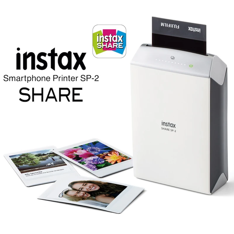 Fujifilm Instax Share SP-2 принтер для смартфонов золото серебро+ Fuji Mini White Plain 100 мгновенная пленка