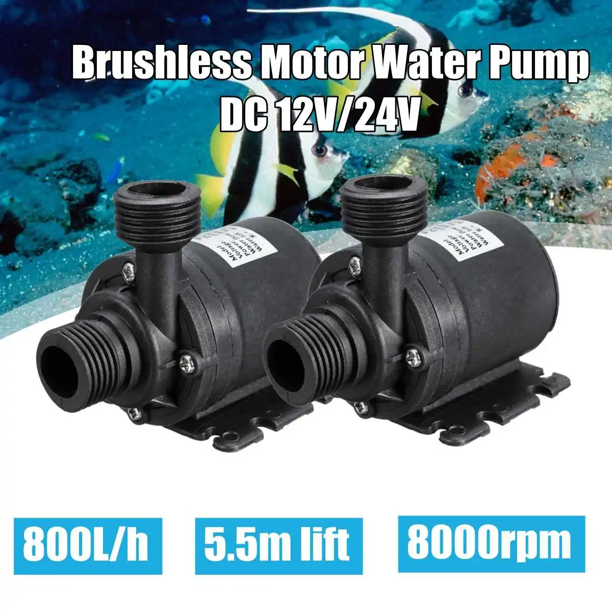 

ZYW680 Mini DC 24V Solar Brushless Motor Water Circulation Water Pump Submersibles Water Pumps
