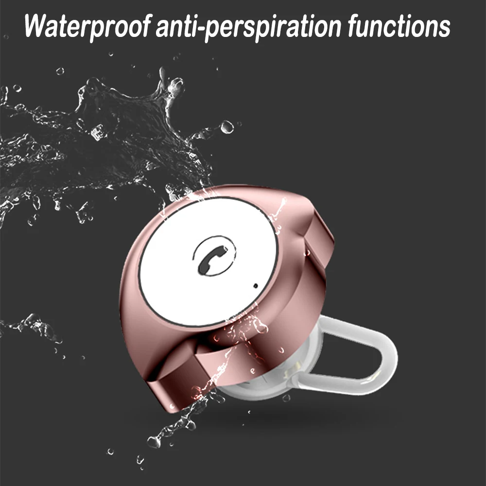Mini Wireless Earphones In ear Bluetooth Headset Handfree Siri Voice Control Mic Music Play Bluetooth Earphone For iPhone XiaoMi