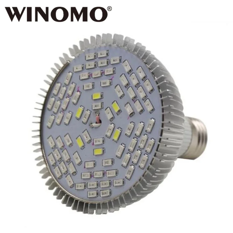 

WINOMO 50W Base E26 78 LEDs Grow Light Bulb Full Spectrum for Greenhouse Indoor Hydroponics Succulents Flower Growing