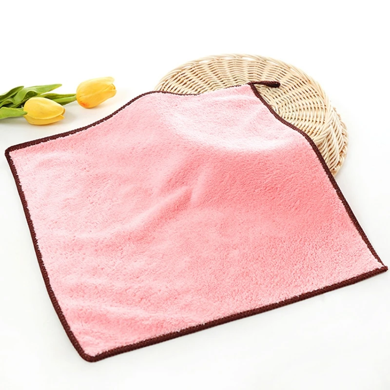 Детское полотенце 30x30 см из кораллового флиса мягкое полотенце для мытья лица для детей