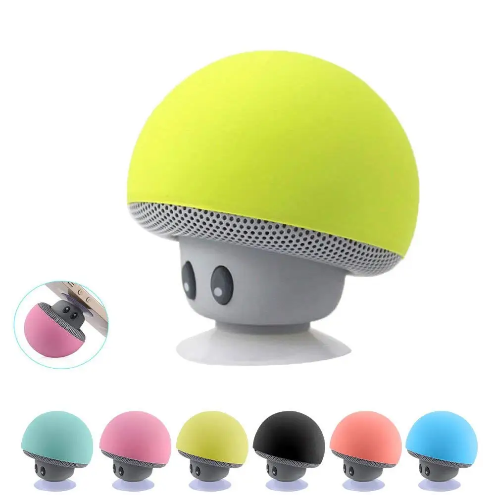 

Best Mini Bluetooth Wireless Mushroom Speaker With Sucker Cup for iPhone Samsung iPad PC Laptop Portable BT Blutooth Speaker