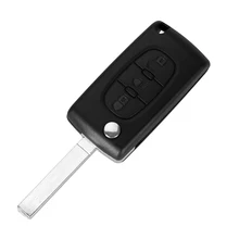 KEYYOU For CITROEN C2 C3 C4 C5 C6 C8 Remote Flip Key Shell Case Fob 3 Buttons Without Groove CE0536 Free shipping
