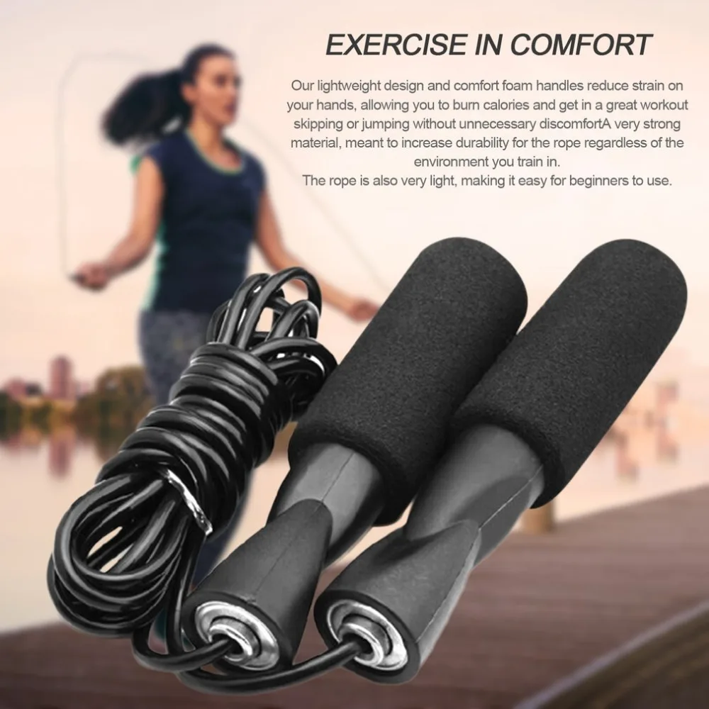 

3M Bearing Skip Rope Adjustable Boxing Skipping Sport Jump Ropes Gym Exercise Fitness Equipment with Thickened Anti-slip Foam