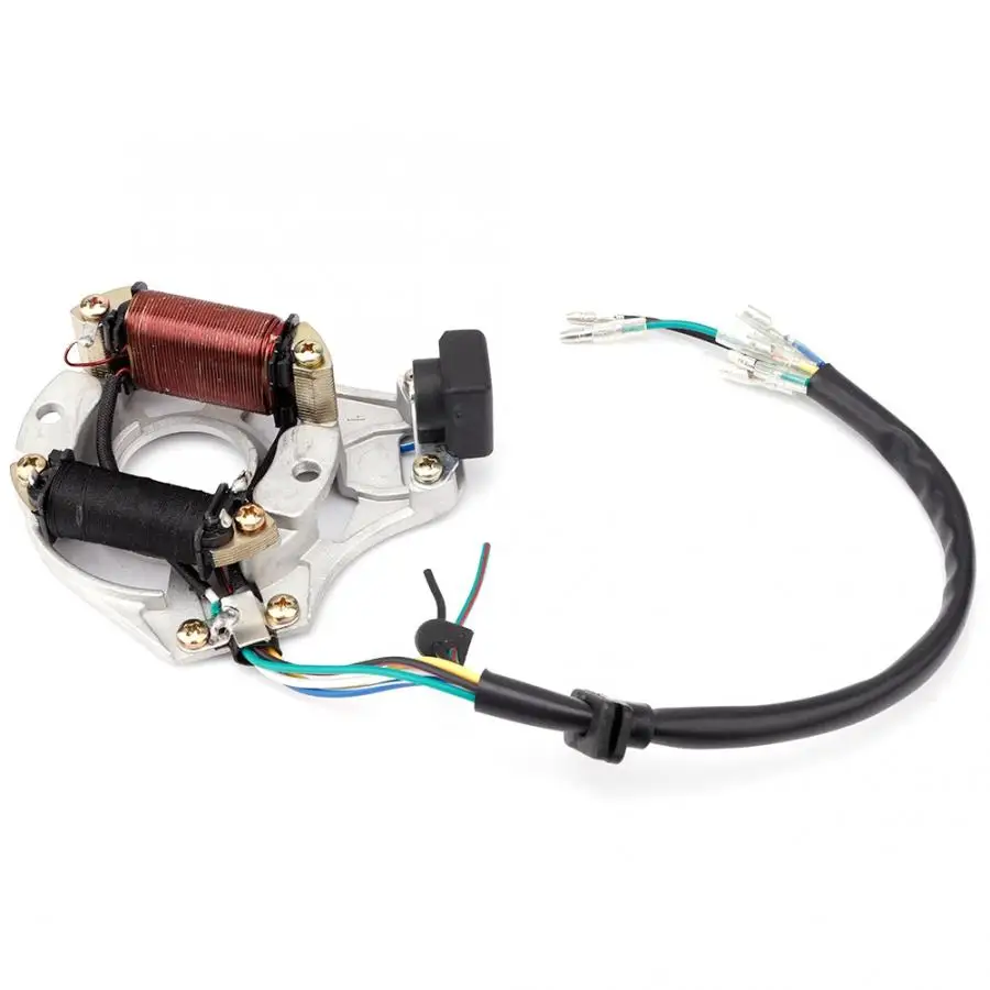 Lgnition коробка мотоцикла CDI Lgnition статор Магнитная пластина для 50cc 70cc 90cc 110cc Байк ВКЛ-ВЫКЛ переключатель кнопка