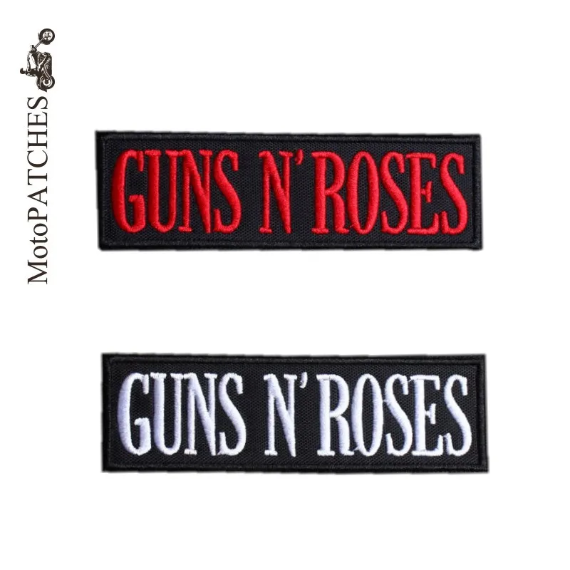 

MotoPATCHES Guns N Roses DIY New Heavy Metal Music Patches For Clothes Embroidered Iron On Accessory Patches