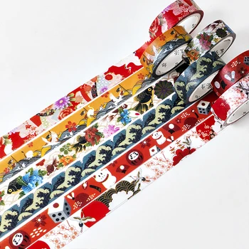 

Festival Painting Theme Washi Tape Adhesive Tape DIY Scrapbooking Sticker Label Masking Tape Japanese Stationery