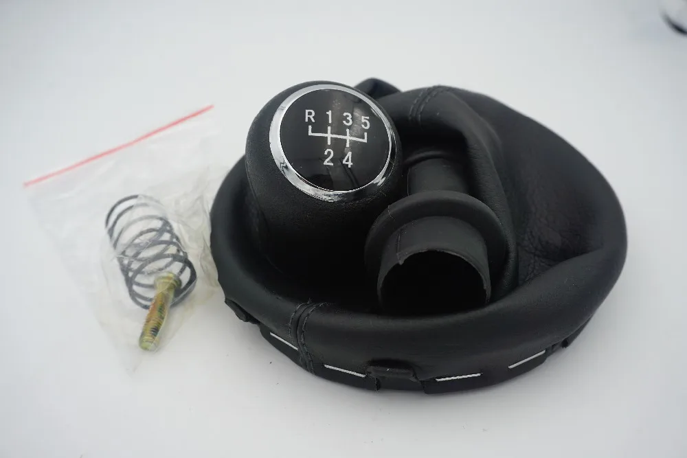 FAT Free Shipping Car Styling Shift Gear Knobs 5 Speed With Leather