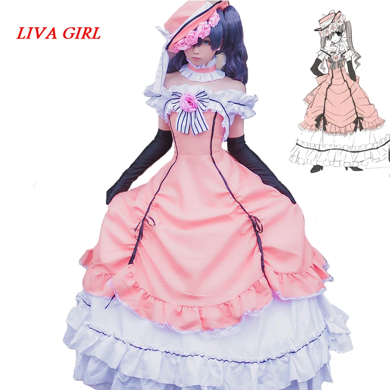 Косплей-платье Liva girl из аниме Черный Батлер Небесный призрак одежда принцессы