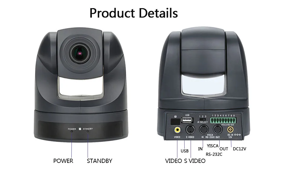 Câmera de Vídeo Ccdii e Usb S-saída de Vídeo para Gravação Conferência com 1 3 para Sony Tenveo Zoom Webcam - Exview Tinha av V65u 18x 6 China video conference system Suppliers