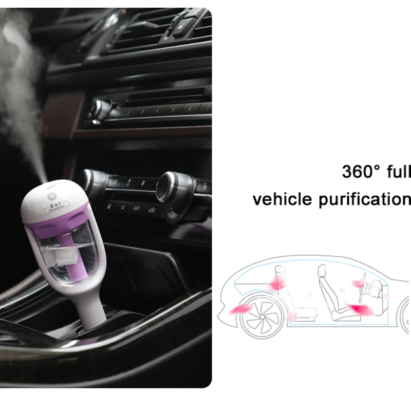 

Nanum 12V Car air freshener Humidifier Air Purifier Aroma Diffuser Aromatherapy Mist Maker with Cologne taste/add Essential Oils