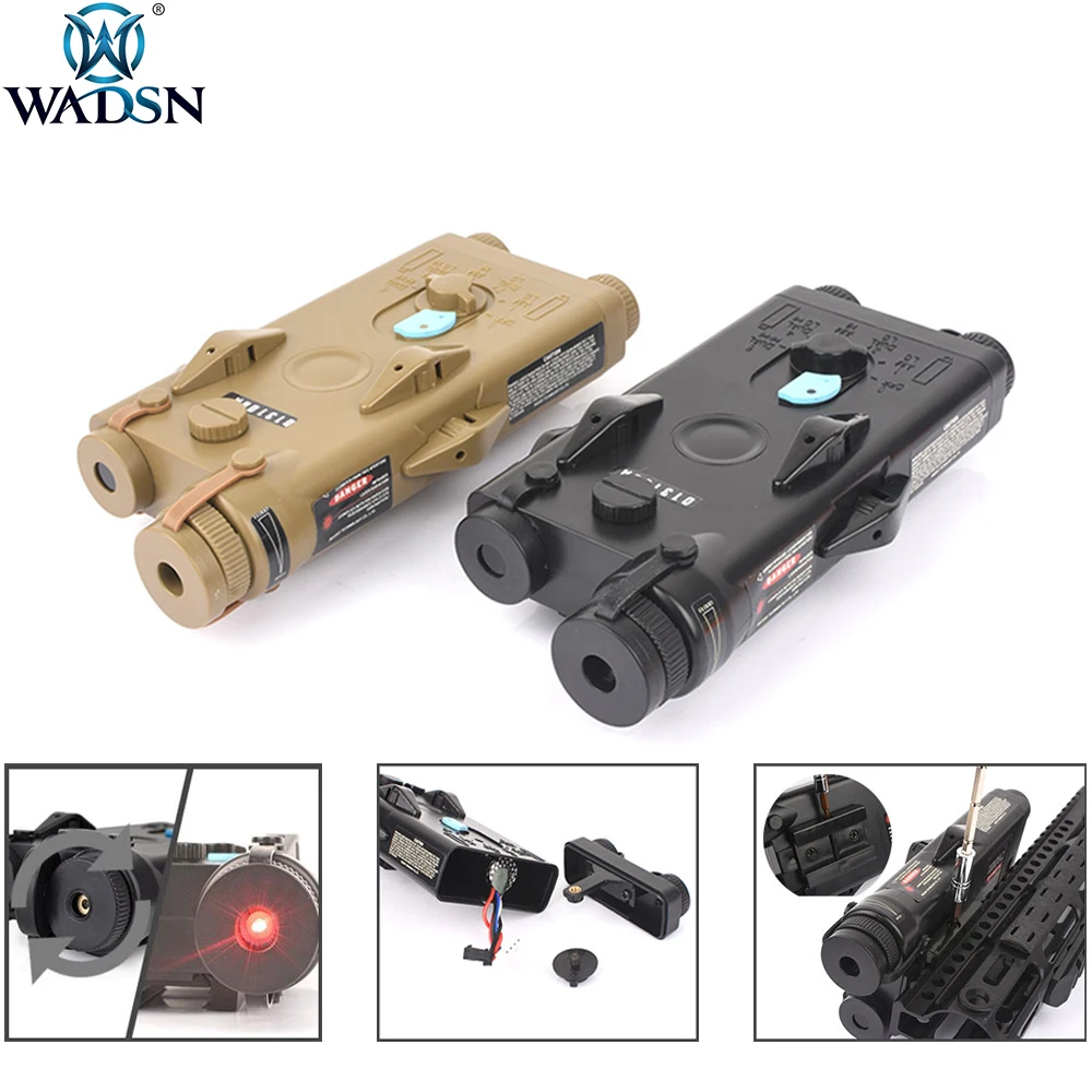 

WADSN Battery Box AN/PEQ-2 Airsoft PEQ2 Tactical Red Laser Version For 20mm Rails No Function Softair PEQ