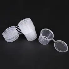 100 шт. 25 мл/40 мл одноразовые пластик вынос соусница еда контейнеры для хранения прозрачные коробки с навесной кухонные крышки Организатор