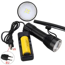 D34VR 6000 Люмен Подводный Дайвинг Фонарик 4 3xcree XM-L2 LED белый Свет С Аквалангом Факел Лампы + 26650 + Зарядное зарядное устройство