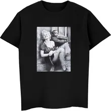 Тупак 2Pac Мэрилин Монро парные футболки Летняя мужская мода короткий рукав хлопок футболка хип хоп тройники топы Харадзюку уличная одежда