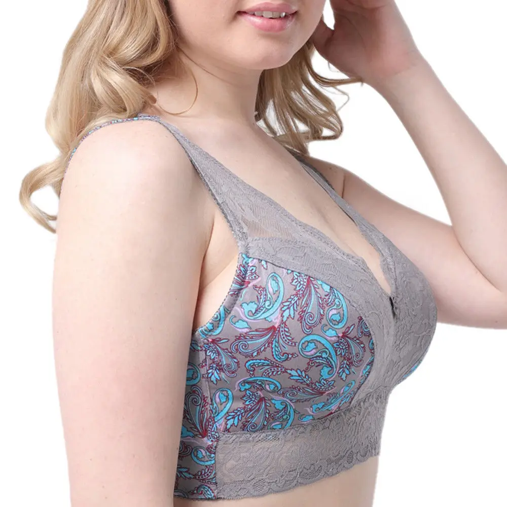 Koop Yandw Elegant Borduren Vrouwen Beha Kant Bralette Mesh Bloemen Plus Size Beha Sexy Lingerie Bras Voor Vrouwen Soutien Gorge