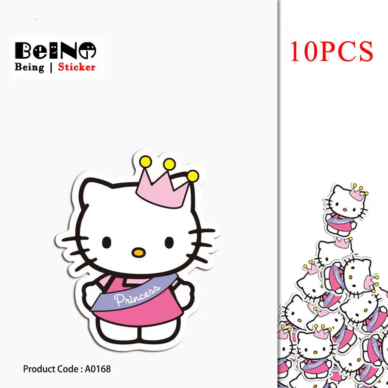 10 шт. HelloKitty Мультфильм Наклейка бантик аниме кошка водостойкий чемодан ноутбука