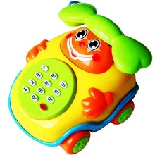 Детские Развивающие игрушки Музыка мультфильм телефон развивающие дети подарок игрушка тянуть веревку телефон музыка мультфильм телефон P20