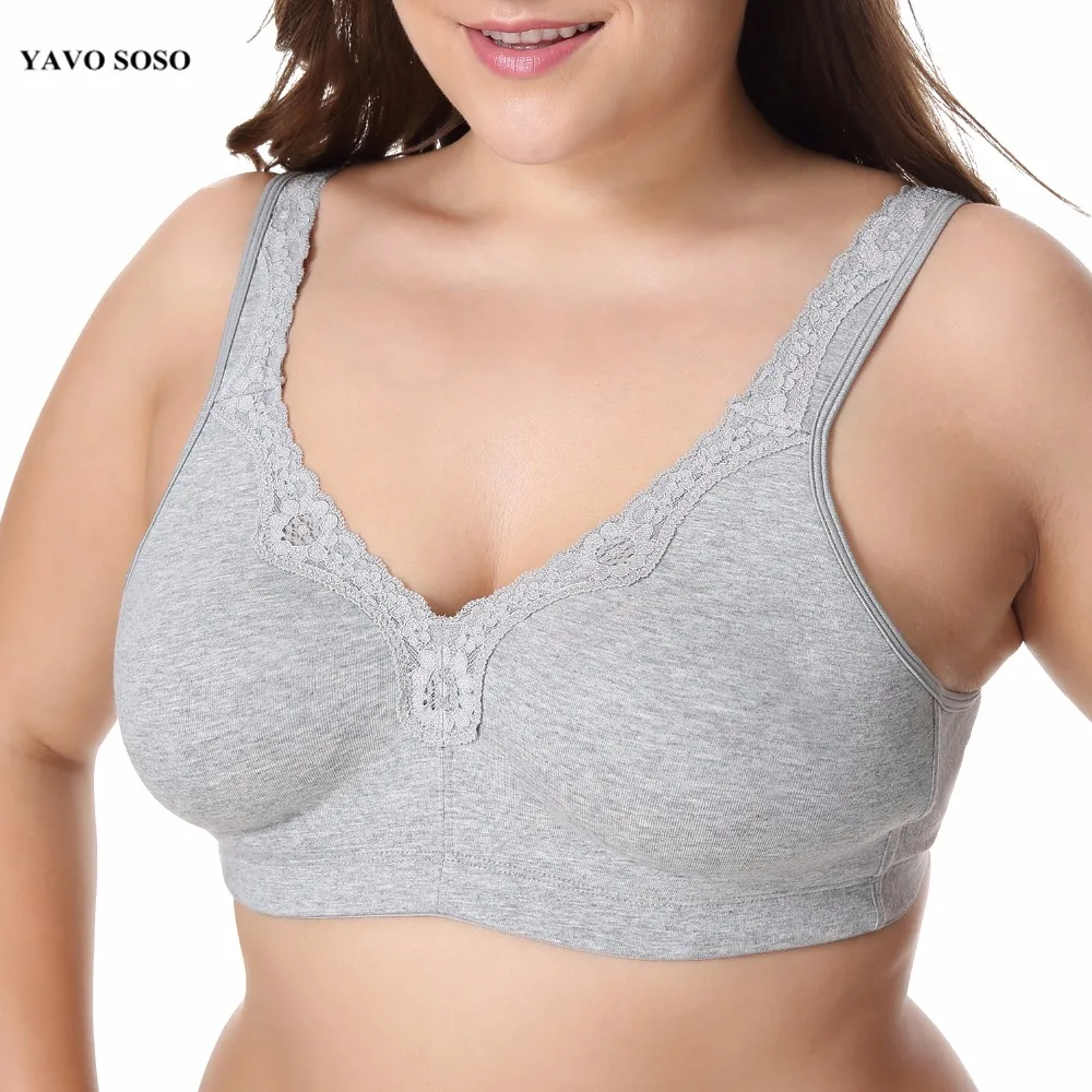 

No Rims Sexy lace Bra Big size Seamless cotton full cup large cup thin Plus size 110EF 48EF bras for women underwear