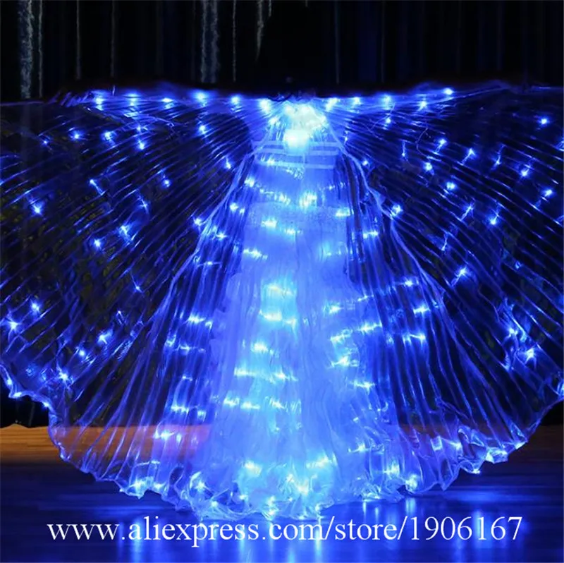 Bellydance colorful led light wings perform dress wings butterfly wears led costumes bar luminous cloak led2