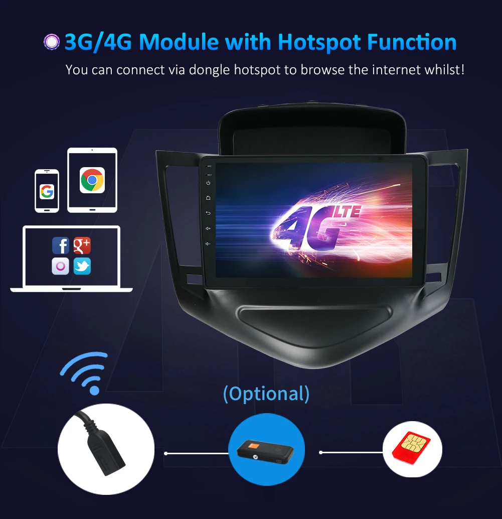 Cheap 4G 64G For Chevrolet Cruze 2 Din Android 9.0 Car Radio Player GPS+wifi+bluetooth+radio+Octa Core Capacitive Screen+car stereo 47