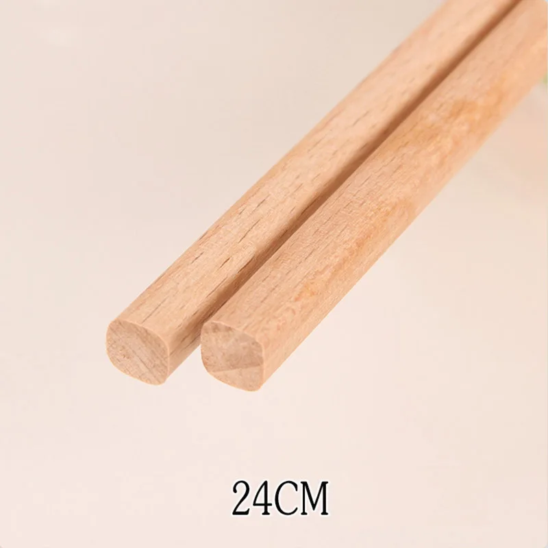 Fashion 1Pair Handmade Natural Bamboo Wood Chopsticks Beech Chinese Ironwood Tableware Sandal Food Stick Door Frame Reusable - Цвет: Beech