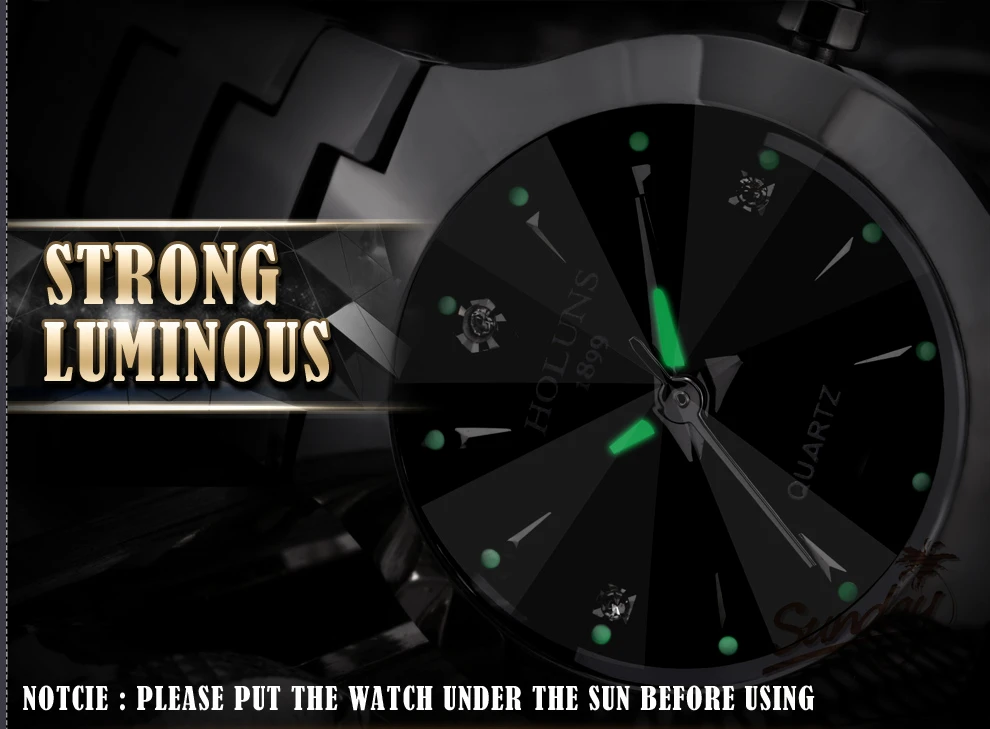 Holuns Топ люксовый бренд Вольфрамовая сталь мужские часы повседневные бизнес Алмаз кварцевые мужские наручные часы Relogio Masculino